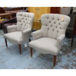 ARMCHAIRS, a pair, English country house style, 100cm H.