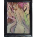 CONTEMPORARY SCHOOL 'Nudes', a pair of oils on board, provenance: Paul Raymond's collection,