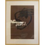 ANTONI TAPIES, lithograph, signed and numbered 17/100 in pencil, 70cm x 50cm, framed and glazed.
