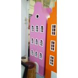 CHILD'S WARDROBE, in the form of a pink Dutch townhouse, by 'This is Dutch', cost £1200 new,