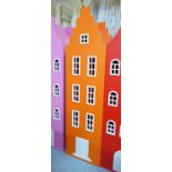 CHILD'S WARDROBE, in the form of an orange Dutch townhouse, by 'This is Dutch', cost £1200 new,