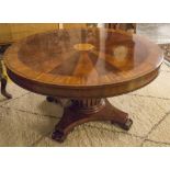 ETHAN ALLEN DINING TABLE, American mahogany,
