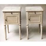 BEDSIDE CABINETS, a pair,