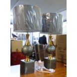 MAISON CHARLES INSPIRED TABLE LAMPS, a pair, with shades, 74cm H.