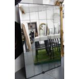 WALL MIRROR, French style, antiqued plate, 160cm x 100cm.