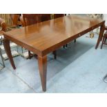 MUFTI MAHOOT DINING TABLE BY MICHAEL D'SOUZA, French polished teak, 100cm W x 213cm D x 76cm H.