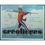 VANDIÈRES (French) 'Creolieres Les Neiges', poster lithograph, 126cm x 164cm, in boxed frame.