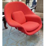 KNOLL WOMB CHAIR, by Eero Saarinen, 105cm x 94cm x 92cm.