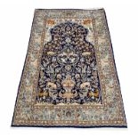 FINE PART SILK ISPHAHAN RUG, 165cm x 107cm.