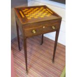 GAMES TABLE, George III mahogany, rosewood and satinwood, circa 1790,