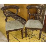 SIDE CHAIRS ATTRIBUTED TO GILLOWS, a pair,