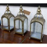 ORANGERY LANTERNS, a set of three, French provincal style, 60cm H.