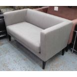 AARK SOFA, of slight proportions, herringbone finish, 140cm W.