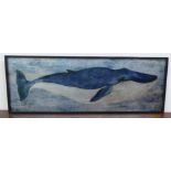 STUDY OF A WHALE, contemporary school, 120cm x 44cm.