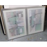 CONTEMPORARY SCHOOL, untitled, diptych, framed and glazed.