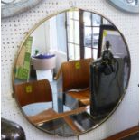 WALL MIRROR, 1960's French style, 70cm diam.