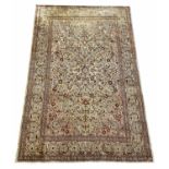 FINE PURE SILK SIGNED HEREKE RUG, 153cm x 101cm.