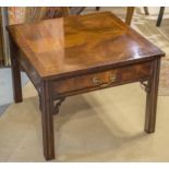 OCCASIONAL LAMP TABLES, a pair, George III design, flame mahogany,