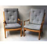 ARMCHAIRS, a matching pair,