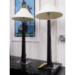 HEATHFIELD & CO LUXOR TABLE LAMPS, a pair, 93cm H.