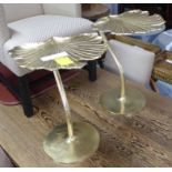 GINKO LEAF SIDE TABLES, a pair, 1950's Italian style, 55cm H.