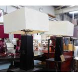 MODENATURE PARIS BABYLON TABLE LAMPS, a pair, 75cm H.