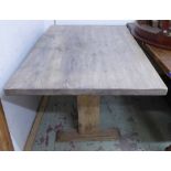 FARMHOUSE KITCHEN TABLE, French Provincial style, of slight proportions, 150cm x 90cm x 90cm.