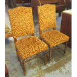 DINING CHAIRS, a set of six, beechwood,