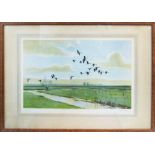 PETER MARKHAM SCOTT CBE 'Flock of Flying Geese', lithograph, signed in pencil and in the plate,