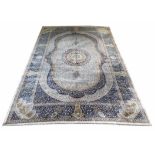 FINE PURE SILK QUM DESIGN CARPET, 300cm x 200cm.