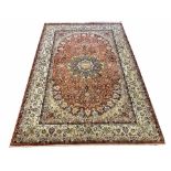 FINE PURE SILK ISPHAHAN DESIGN CARPET, 230cm x 152cm,