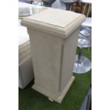 COLUMN, reconstituted Cotswold stone, 92cm H x 41cm Square.