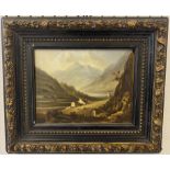 PORCELAIN PLAQUE, 19th century, possibly English/Scottish scene,