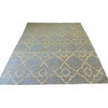 CONTEMPORARY WOOL AND JUTE CARPET, 305cm x 244cm.