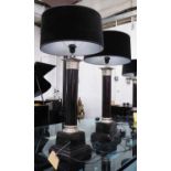 MONACO TABLE LAMPS, a pair, with shades, 84cm H.