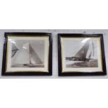BEKEN OF COWES MARINE PHOTOGRAPH, a set of two, framed and glazed.