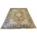 FINE PURE SILK TEHRAN DESIGN CARPET, 310cm x 220cm,