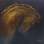 RUTH SADLER 'Pilgrim', acrylic on canvas, 100cm x 100cm.