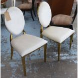 DINING CHAIRS, a set of eight, Hollywood Regency style, 94cm H.