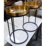 SIDE TABLES, a pair, 1960's French inspired, 57cm H.