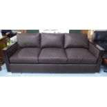 BERNHARDT INTERIORS SOFA, Macassar wood frame, 84cm H x 232cm x 97cm.