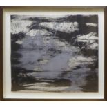 CONTEMPORARY SCHOOL 'Abstract', indistinctly signed and titled in pencil, mounted floating in frame,