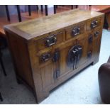 CHINESE SIDEBOARD, 19th century Shanxi style oak with five drawers and two doors,