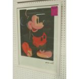 ANDY WARHOL 'Mickey Mouse', lithograph from Leo Castelli Gallery, stamped on reverse, edited by G.