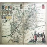 AFTER BLAEU'S MAP OF GLOUSTERSHIRE, 1648,
