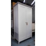 WHITE WARDROBE, with a pair of panelled doors, 113cm x 63cm x 207cm H.