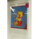 ANDY WARHOL 'Panda Blue', lithograph from Leo Castelli Gallery, stamped on reverse, edited by G.