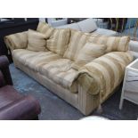 DURESTA SOFA, striped of large proportions, 103cm x 105cm H x 238cm.