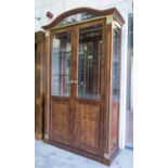 DISPLAY CABINET, Continental style burr elm,
