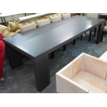 POLIFORM DINING TABLE, rectangular form in solid wood, 260cm L x 100cm x 75cm H.